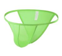 Men's Ball Pouch G Strings Thongs Mesh Jock Strap Athletic Supporters Briefs Low Rise Comfort Bulge Enhancement Bikini with Pouch for Balls G Strings & Thongs Underwear Lightweight