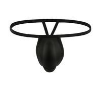 Mens Ball Pouch Thongs Sexy Jock Strap Sports Supporters Briefs Comfort Bulge Enhancement Bikini with Hammock Pouch Thong Underwear Lightweight Workout Men's G Strings Thongs Soft Black