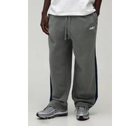 Men's Balloon Fit Washed Panelled Joggers | Khaki | Size X-Small | BOOHOOMAN