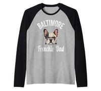 Mens Baltimore Frenchie Dad Shirt French Bulldog Dog Lover Raglan Baseball Tee