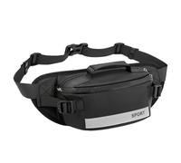Men's banana belt bag with large capacity, multifunctional banana bag that combines a light and an ergonomic design with an optimisation for outdoor sports, fits these bananas, black, see description