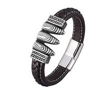 Men's Bangle for Men, Men's Bracelet Vintage Totem Bracelet Charms Wrist Chain Stainless Steel with Magnetic Clasp, Faux, Without zirconia