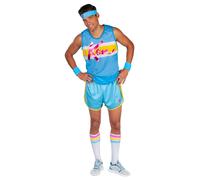 Mens Barbie Exercise Ken Costume Deluxe Tank Top Movie Adult Fancy Dress Outfit