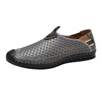 Men's Barefoot Shoes, Retro Skateboard Shoes, Plus Size Traditional Shoes, Fashion Outdoor Casual Shoes, Fashion Mesh Breathable Casual Shoes, Lightweight Indoor Outdoor Non-Slip Shoes, gray, 9 UK