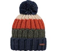 Mens Barts Wilhelm Bobble Knit Beanie Ski Hat Blue/Red