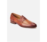 Men's Base London Bruno Leather Men's Burnt Tan Loafers - Brown - Size: 10