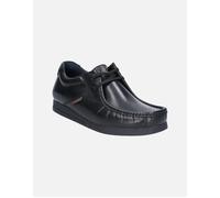 Base London 'Event Waxy Wallaby' Lace Up Black Shoes