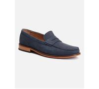 Men's Base London Garfield Leather Men's Navy Loafers - Size: 10