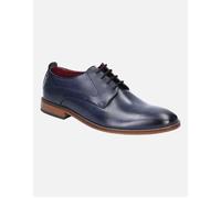 Men's Base London Script Washed Leather Men's Navy Oxford Shoes