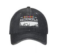 Men's Baseball Cap Astroworld Houston 54014626 Baseball Cap Vintage Distressed Denim Snapback Cap Unisex Style Outdoor Running Golf Caps Hat Gift