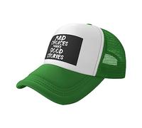 Mens Baseball Cap Bad Choices Make Good Stories Trendy Trucker Cap Anti Uv Dad Hat for Summer Kids Fishing