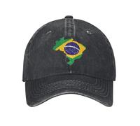 Men's Baseball Cap Brazil Flag Map Vintage Men Women Baseball Caps Distressed Denim Hats Cap Vintage Outdoor Running Golf Soft Snapback Hat Gift