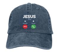 Mens Baseball Cap Calling Jesus Ponytail Sun Hat Cool Breathable Peak Cap for Golf Men Fishing