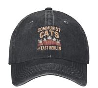 Men's Baseball Cap Communist Cats of East Berlin Merch Baseball Cap Daily Wear Retro Style Cat Lover Hats Cap Adjustable Fit Casquette Dad Hat Gift