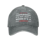 Mens Baseball Cap Curmudgeon Its Not Just A Word Its A Lifestyle Adjustable Summer Caps Classic Baseball Hat for Girls Kids Men