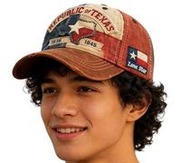 Men's Baseball Cap | Distressed Embroidered Commemorative Cap | Trucker Model 1836-1845 - For Home, Events, Parties, Meetings, Travel, Holidays, Hiking, Camping & Backpacking, Three color combinations
