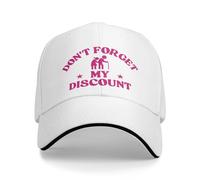 Mens Baseball Cap Don't Forget My Discount S Funny Cap Soft Dad Cap Retro Baseball Hat for Summer Running Boys