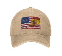 Mens Baseball Cap Funny Zipper Spanish Spain Flag Hats Retro Vintage Summer Caps for Sports Men Travel