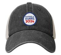 Men's Baseball caps，2024 Button President Election Baseball Cap Classic Women Men Mesh Hip Hop Hats Breathable Snapback Cap Gift Idea The Gift