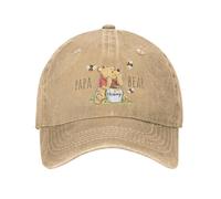 Men's Baseball caps,Bear PAPA Baseball Cap Vintage Distressed Cotton Cartoon Sun Cap Unisex Outdoor Summer Adjustable Hats Cap The Gift