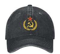 Men's Baseball caps，Hammer and Sickle Baseball Cap Communism Unisex Teens Sunscreen Trucker Hat Summer Fitted Retro Outdoor Gym Snapback Cap The Gift