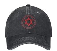 Men's Baseball caps，MDA Magen David Adom Small Logo Denim Baseball Cap Red Kpop Rock Hip Hop Hats Summer Women Men y2k Cool Sun Visors Baseball Caps The Gift