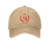 Men's Baseball caps，Russian USSR Soviet Union and Sickle CCCP Communist Sun Baseball Cap Women Men Trucker Hat Summer Gym Breathable Baseball Caps The Gift