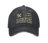 Men's Baseball caps，That's What I Do I Fix Stuff and I Know Things Baseball Cap Summer Funny Saying Trucker Hat Snapback Cap Fitted Baseball Caps The Gift