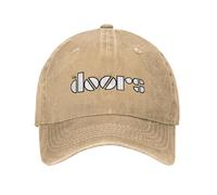 Men's Baseball caps,The Doors Band Logo Unisex Baseball Caps Distressed Washed Hats Cap Classic Adjustable Fit Snapback Hat The Gift