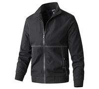 Men's Baseball Jacket, Mens Jacket Summer Full Zip Up Flight Bomber Windbreaker Lightweight Casual Baseball Golf Coat with Pocket Bomber Jacket Men Sports Jackets for Men Uk