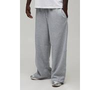 Men's Basic Extreme Wide Leg Jogger | Grey Marl | Size 4X-Large | BOOHOOMAN