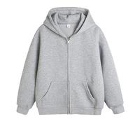 Mens Basic Plain Hoodies Zip Up Hooded Jackets Heavy Fleece Casual Sweatshirt Comfortable Long Sleeve Hoody Top with Pockets Outdoor Sports Coat for Casual Wear & Workout Grey