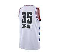 Men's Basketball Jerseys D u r an t No. 35 Black and White Hot Press Basketball Suit (Size: XS-XXL),White,M