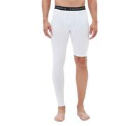 Men's Basketball Single Leg Tight Sports Pants 1/2 One Leg Compression Pants Athletic Base Layer Underwear, White-right-long, Medium
