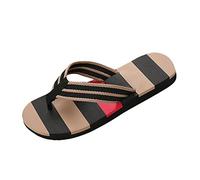 Men's Bath Slippers, Shower Shoes, Men's Non-Slip Flip Flops, Non-Slip Flat Slippers, Summer Beach Shoes, Lightweight Soft Slippers at Home, Improved Fit, black, 8.5 UK