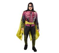 Rubie's 884822 DC Comics Batman: Arkham City Deluxe Muscle Chest Robin Costume Adult Sized, Multicolor, XL