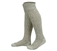 Mens Bavarian Oktoberfest/Causal Lederhosen Socks Pairs White & Brown Mix (2XL)
