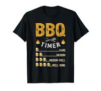 Mens BBQ Timer Barbecue Funny Grill Grilling Beer Drinking T-Shirt