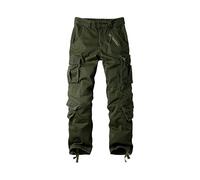 Men's BDU Casual Military Pants, Combat Camo Cargo Work Pants Fit Outdoors Tactical Wild Army Hunting Baggy 8 Pockets No Belt, Army Green, 34