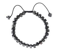 Mens Bead Bracelets Uk, 6mm Natural Agate Beaded Braided Bracelets for Women, Handmade Adjustable Boho Yoga Wristband bangle Fashion Jewellry Gift for Mums friends colleagues lover Black Labradorite
