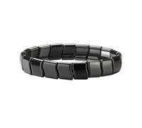 Mens Bead Bracelets Uk, 8Mm Handmade Natural Stone Beaded Bracelets For Men,Irregular Black Gallstone Half-Moon Beads Stretch Wristband Versatile Jewellry Gift For Mums Dads Or Friends On Party,Birth