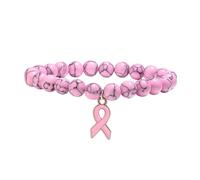 Mens Bead Bracelets Uk, Handmade Natural Crystal Bracelets For Women Stretch Gemstone Beaded Bangles With Heart Charm Reiki Yoga Wristband Chakra Jewelry Gifts For Mom Girlfriend Wife Sister Pink Tur