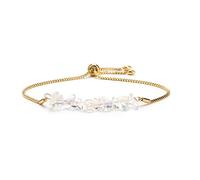 Mens Beaded Bracelet,Adjustable Pull-Out Chain Natural Gemstone Stone Crystal Irregular Gravel Relief Reiki Yoga Beaded Bracelets,Energy Jewellery for Women Men Opal Gold