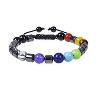 Mens Beaded Bracelets Tigers Eye Crystal Energy 8mm Stretch 7 Chakra Natural Stone Bracelets