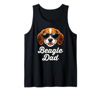 Mens Beagle Dad Daddy Papa Retro Vintage Tank Top