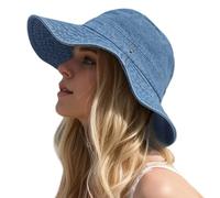 Men's Beanie Hat Compatible with Moto Stylish Sun Hats for Women Men Unisex Casual Denim Wide Brim Summer Beach Outdoor Comfortable Lightweight Child Winter, Bright blue, One Size