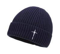 Mens Beanie Hats Uk, Winter Knit Beanie Hat Winter Thermal Beanie Soft Fleece Lining Knitted Cuffed Wooly Hat Winter Hats for Men Knit Beanie Hat for Men & Women Unisex Thermal Gifts for Him/her/dad
