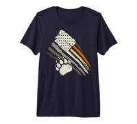 Mens Bear Pride American Flag Scratch Claw Gay Men LGBT Premium T-Shirt