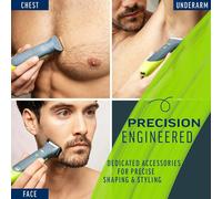 Men's Beard, Body 3-in1 Areas Trimmer Electric Razor for Men Precision Waterprof