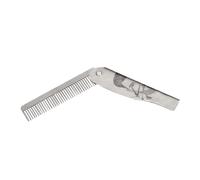 Men's Beard Comb, Facial Hair Care Comb - Portable Stainless Steel Compact Brush for Father Home Travel Men